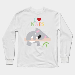 I heart naps koala Long Sleeve T-Shirt